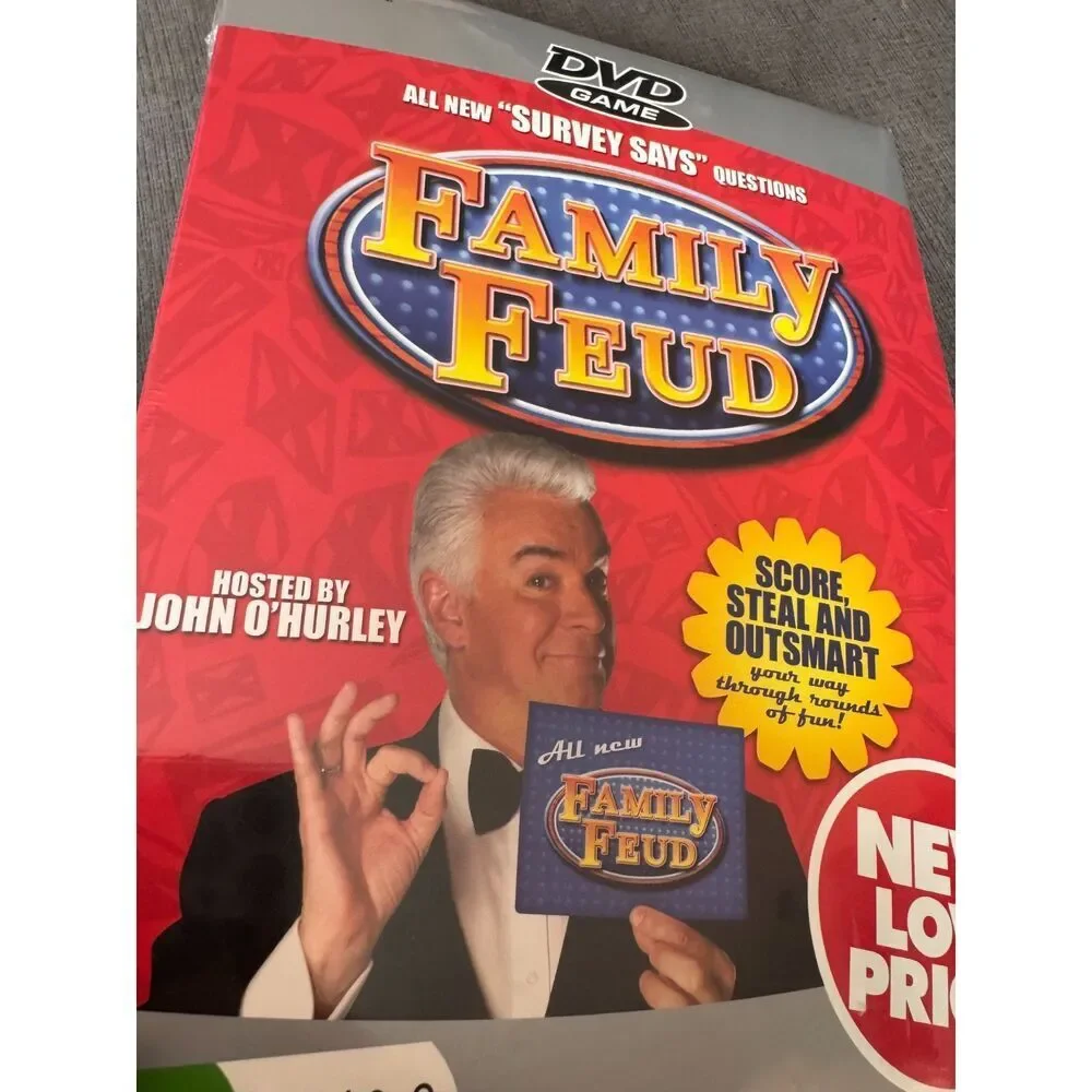 Family Feud DVD Game John O’Hurley Interactive Board Game Complete 2+ Players